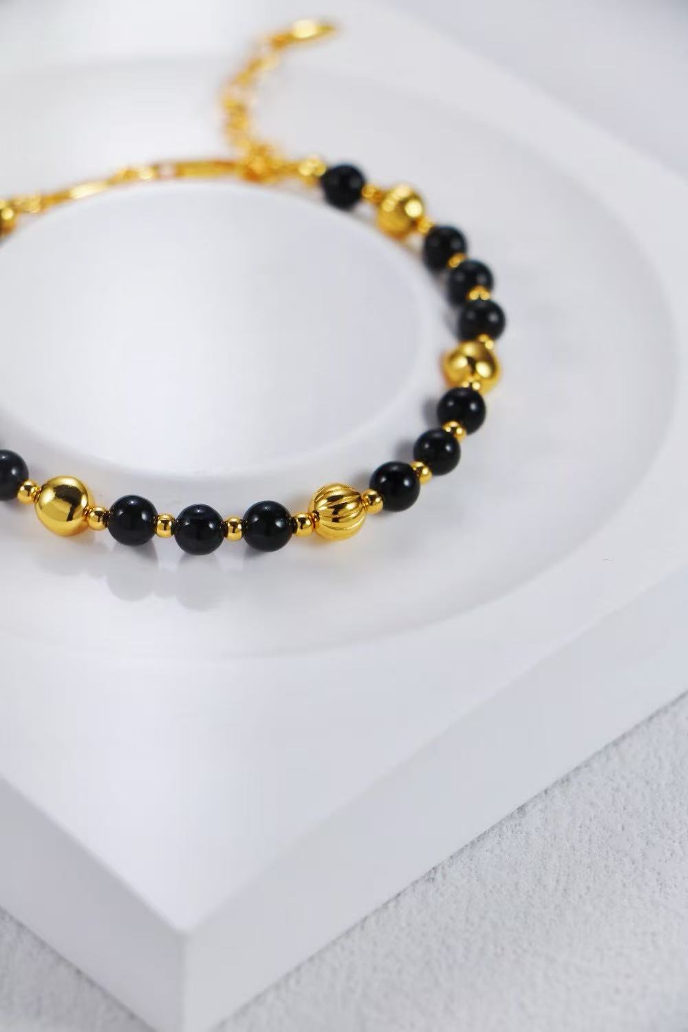 Gold-Tone Natural Stone Bracelet