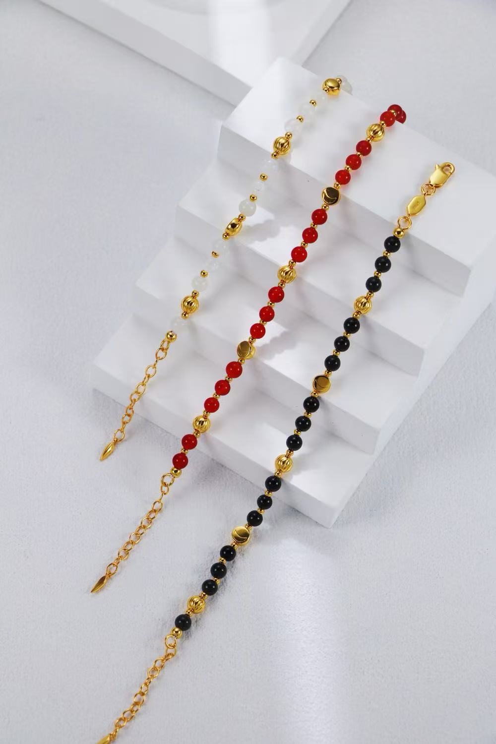 Gold-Tone Natural Stone Bracelet