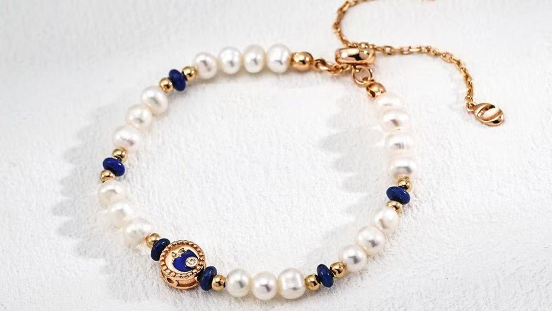 Natural Pearl and Lapis Lazuli Bracelets