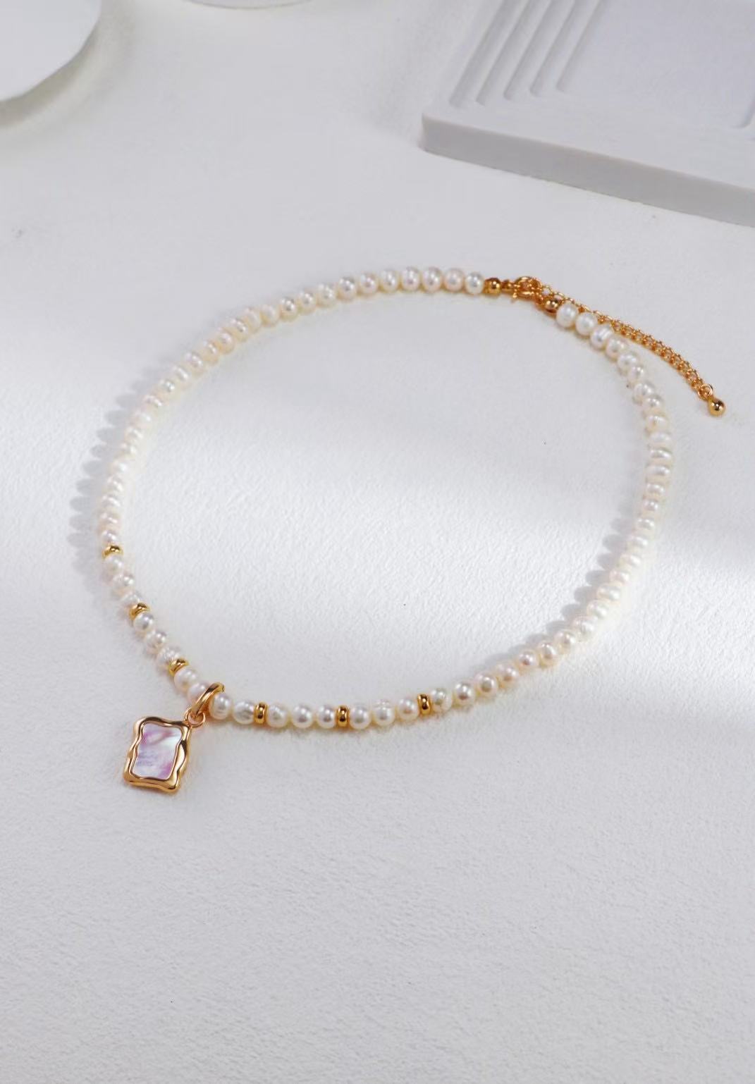 Silver Shell Pearl Necklaces