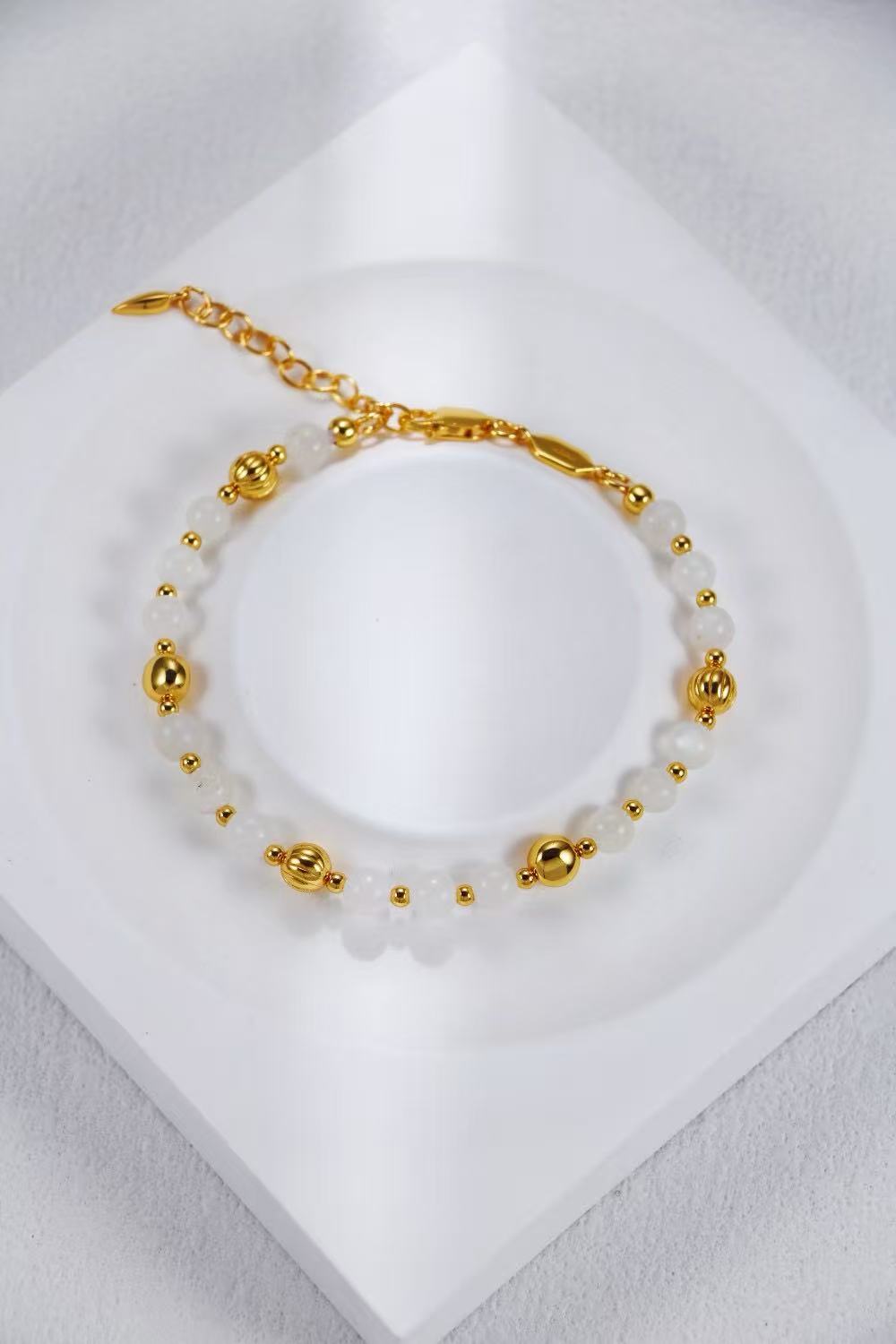 Gold-Tone Natural Stone Bracelet