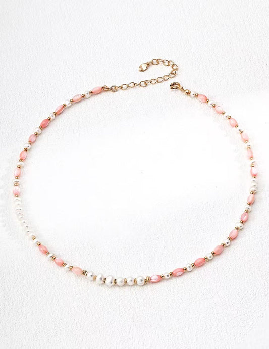 Natural Pink Pearl Necklace