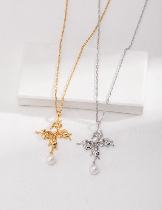 Butterfly Pearl Necklaces