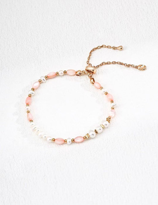 Nature Pink Pearl Bracelet